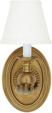 Edwin 1-Light Hand Sconce with White Shade - Ballard Designs