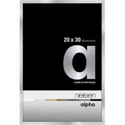 Nielsen Aluminium-Bilderrahmen Alpha  Silber / Normalglas / Floatglas / 20 x 30