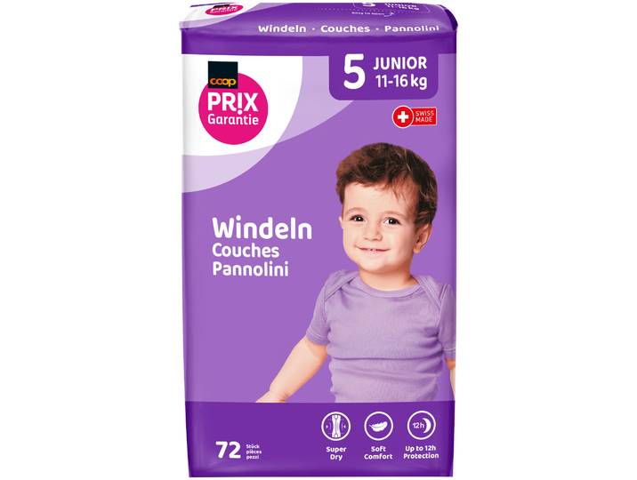 Prix Garantie Baby Windeln Junior Grösse 5 11-16 kg 72 Stück