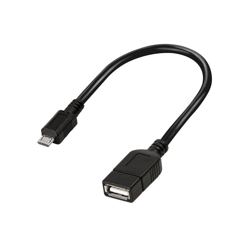 LogiLink Micro USB naar USB-A kabel, zwart, 0,2 meter