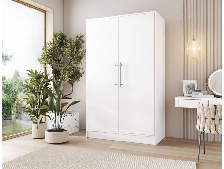 MOEBLO Drehtürenschrank KAVIRA 120 (Modernes, platzsparendes Kleiderschrank-Design mit Spiegeloption, Kleiderschrank 2-türig Schrank Garderobe Schlafzimmer Drehtürenschrank) (BxHxT): 120x200x60cm