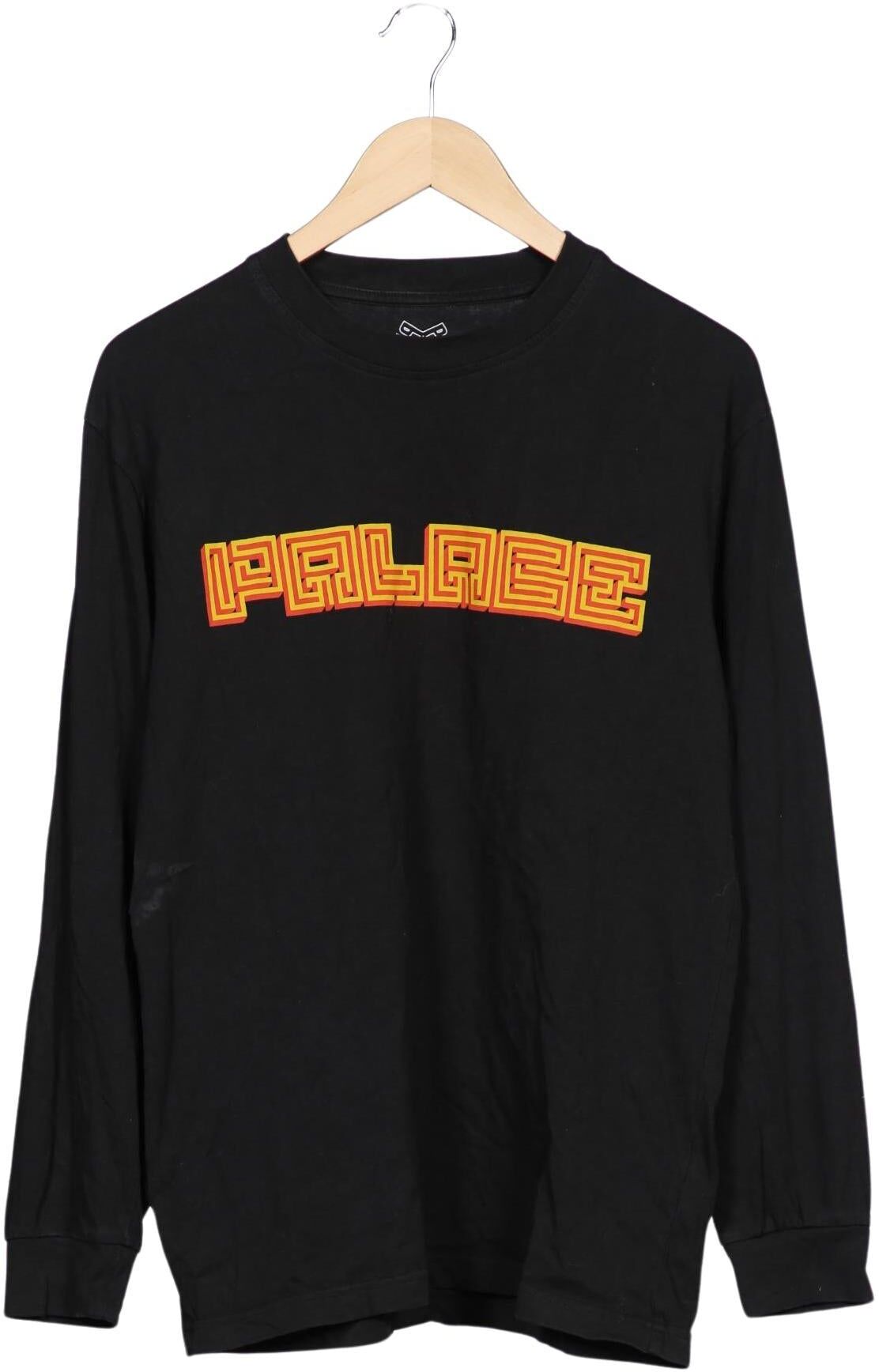 Palace Skateboards Herren Langarmshirt, Schwarz, Gr. M, Baumwolle - Second Hand