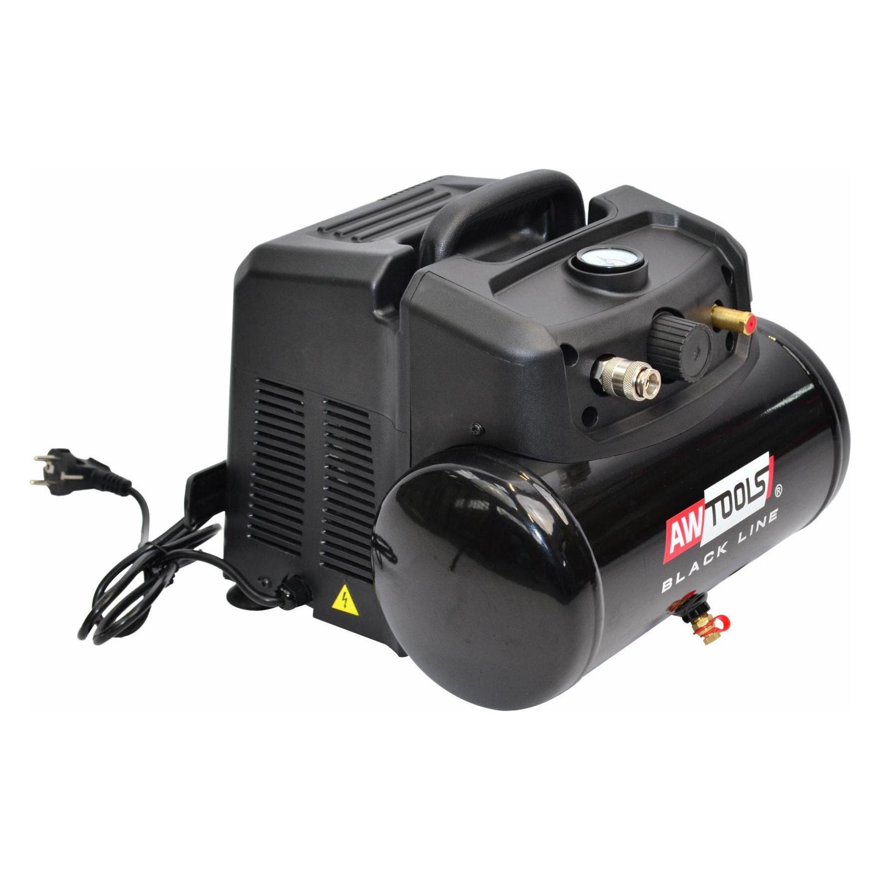 Awtools Ölfreier Kompressor AC6 6L 1,5 PS Black Line (6 l) (1043631)