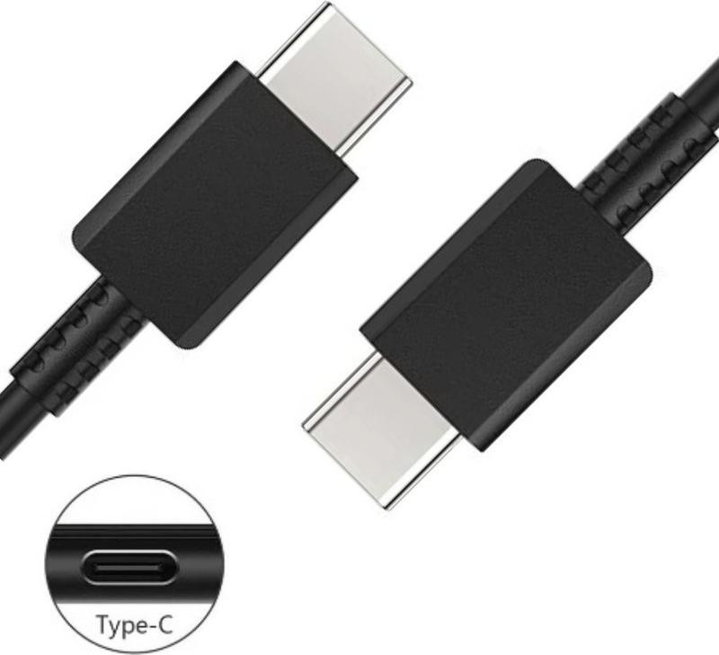 T-ProTek USB-C naar USB-C datakabel en oplaadkabel voor Anker 735 Nano II 65W oplader, zwart