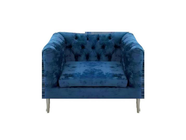 Xlmoebel Sessel Blauer Chesterfield-Sessel mit elegantem Design und hohem Komfort (Sessel), Hergestellt in Europa