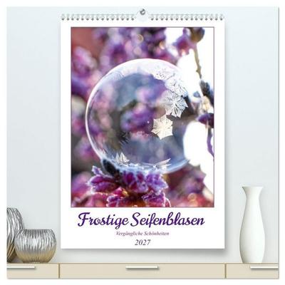 Frostige Seifenblasen (hochwertiger Premium Wandkalender 2027 DIN A2 hoch), Kunstdruck in Hochglanz