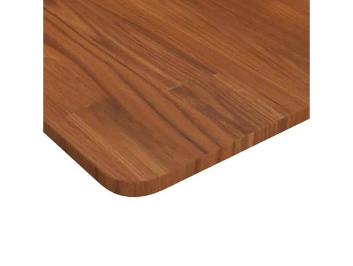 KTHLBRH Quadratische Tischplatte Eiche 80 x 80 x 1,5 cm Dunkelbraun Massivholz, Oberfläche behandelt, rustikales Design, für Esstisch, Bar