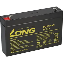 Kung Long WP7-6 6V 7Ah AGM Bleiakku F1 4,8mm
