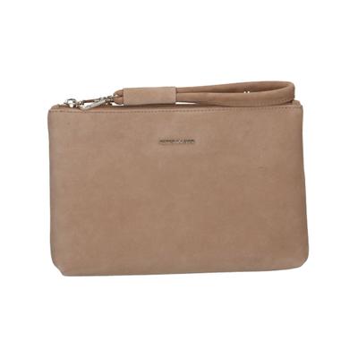 Clutch PETER KAISER "Peter Kaiser Taschen Veloursleder", Damen, Gr. onesize, beige (hellbraun), Veloursleder, Taschen