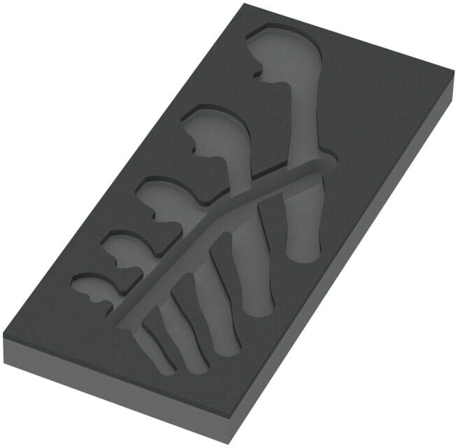 Garniture en mousse Wera 9832 pour kit 6004 Joker 1, sans outil, 172 x 30 x 392 mm (05137332001)