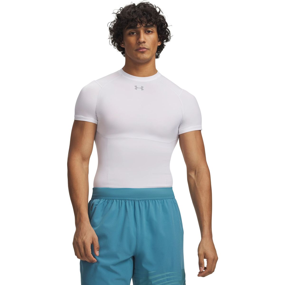 Under Armour HG Elite Comp SS white reflective (100) L 6015382-100003