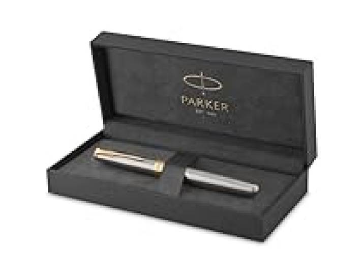 Parker Sonnet stylo plume acier inoxydable avec attributs or plume fine coffret cadeau