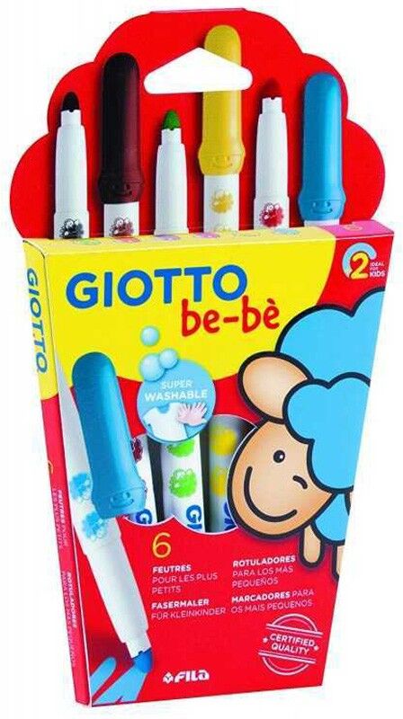 Étui 6 feutres lavables maxi Giotto Bèbe