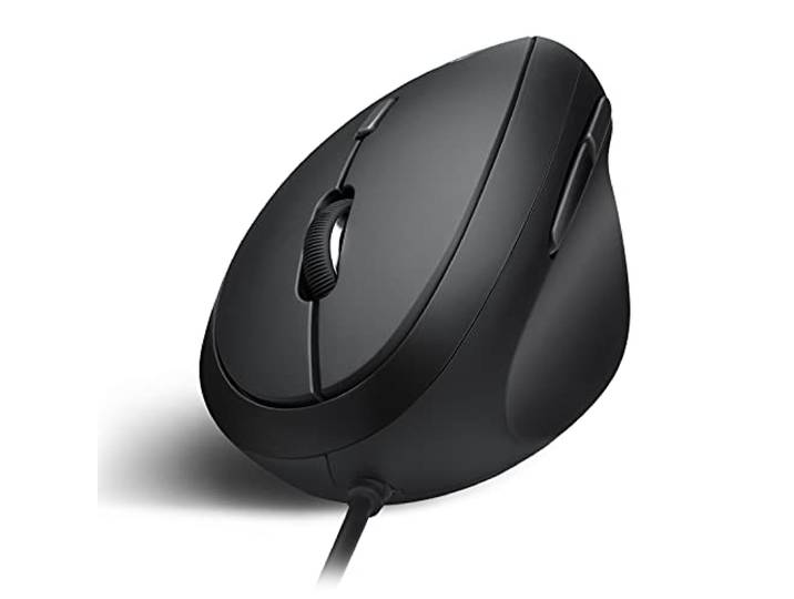 Perixx Perimice-519 Ergonomische muis Ergonomisch RF Draadloos Optisch Zwart 6 toetsen 1600 DPI