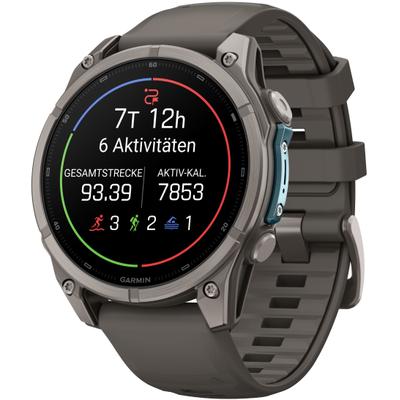 GARMIN Smartwatch "Fenix 9", grau, kieselgrau, titan, 47mm, Smartwatches, Smartwatch
