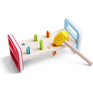 Hape Motorikspielzeug E0506, Regenbogen-Klopfbank, Klopfbank aus Holz & Kunststoff, ab 1 Jahr