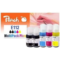 Peach Spar Pack Plus Tintenpatronen, kompatibel zu Epson No. 112
