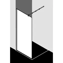 Kermi Walk-In XB Duschwand WIW Dark Edition - Duschkabine