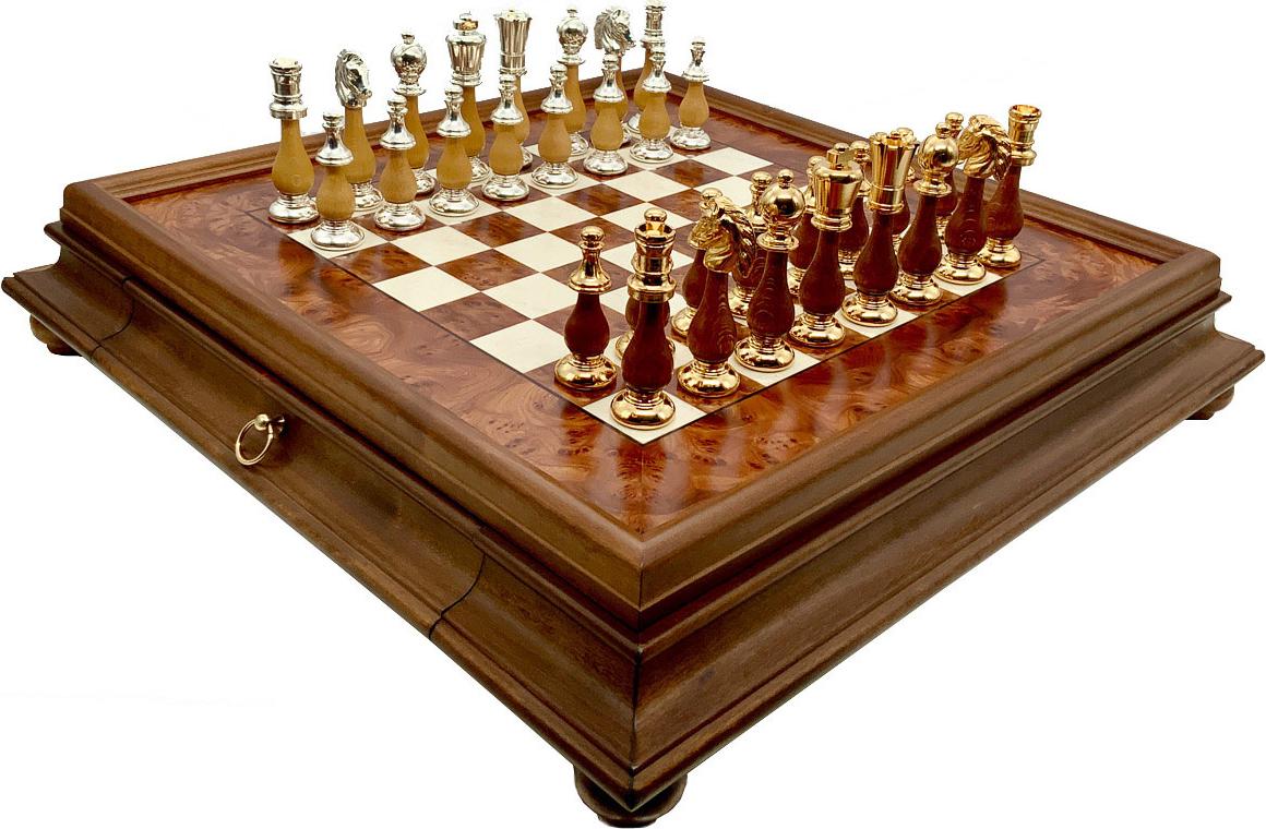 s Italfama Orientale Grande Schachset aus 24K Roségold und 925 Silber