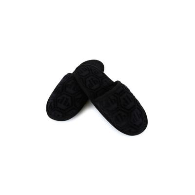 Pantoffel PHILIPP PLEIN "Hexagon", Herren, Gr. S, Normalschaft, schwarz (02, schwarz), Schuhe