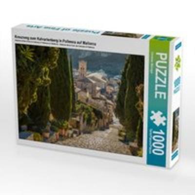 CALVENDO Puzzle Kreuzweg zum Kalvarienberg in Pollenca auf Mallorca 1000 Teile Lege-Größe 64 x 48 cm Foto-Puzzle Bild von Christian Müringer