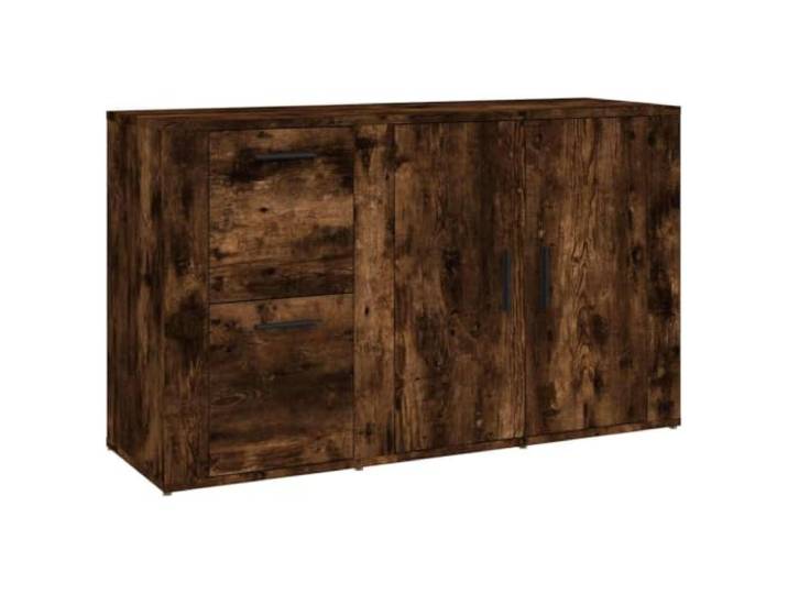 KGFHERENB Sideboard Räuchereiche 100x33x59,5 cm Holzwerkstoff Anrichte Kompakte Kommode aus pflegeleichtem Holzwerkstoff für Wohnzimmer und Flur. Bietet viel Stauraum sowie Abstellfläche.