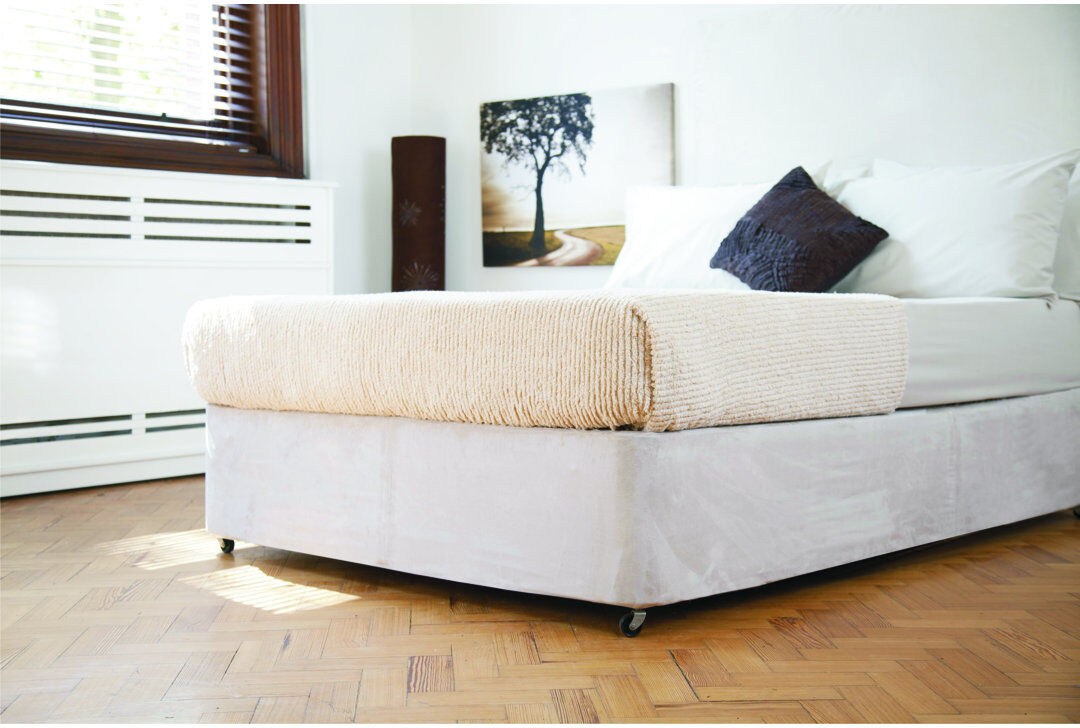 Belledorm Faux suede Base wrap valance Linen Super King (6')