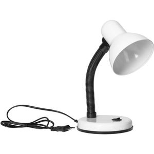 Böttcher-AG Schreibtischlampe mit E27-Fassung, mit Standfuß, weiß