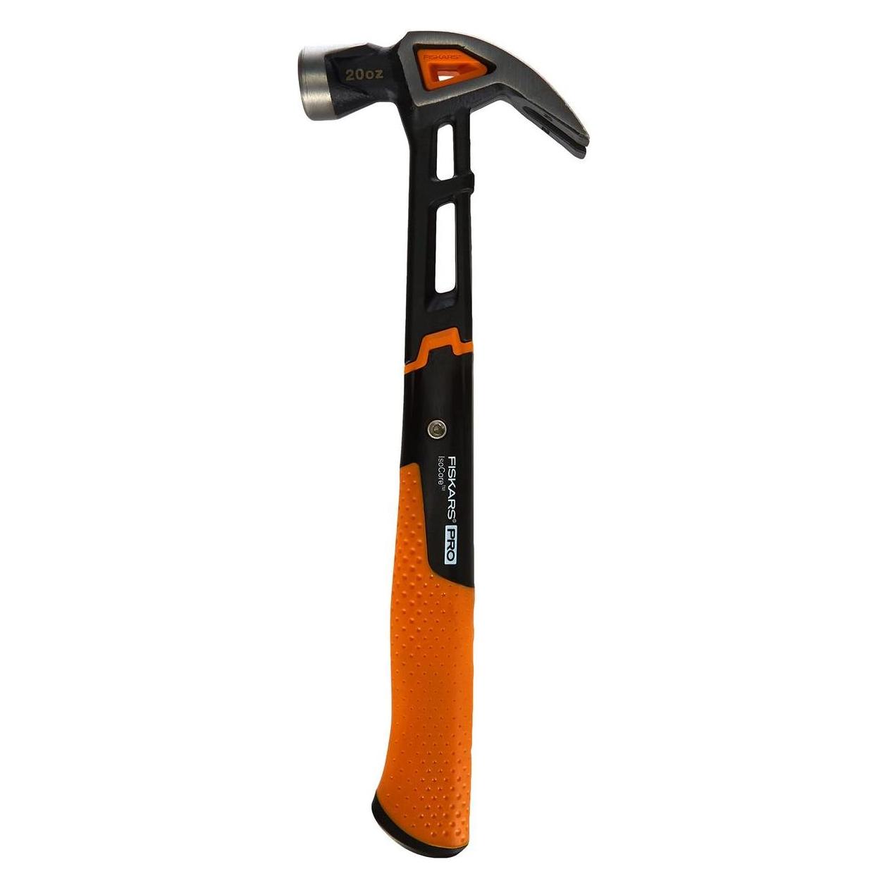 Fiskars IsoCore lenktas dailidės plaktukas L 20oz (915 g) (FS1027203)