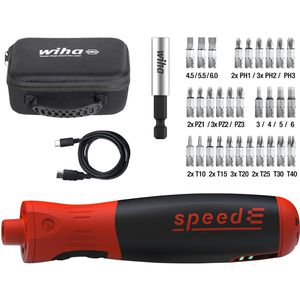 Wiha Akkuschrauber speedE PocketDrive, 45791, 3,7V / 1,5Ah, mit LED-Licht, Bitset & Box, 5 Nm