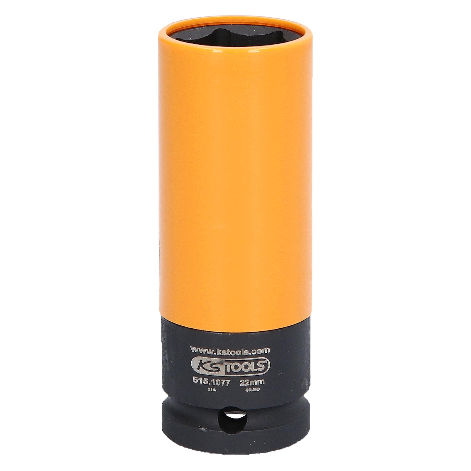 KS Tools 1/2" Alu-Felgen-Kraft-Stecknuss robust lang (22 mm) (515.1077)