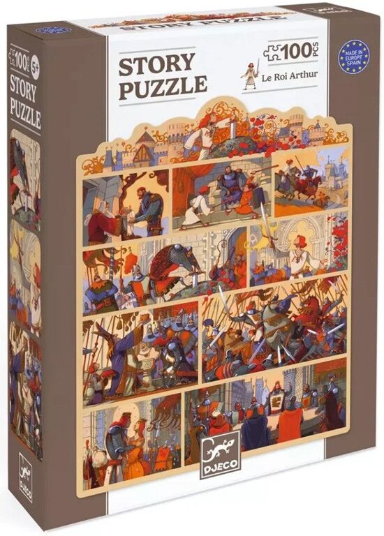 Story Puzzle 100 pcs Le Roi Arthur - Djeco