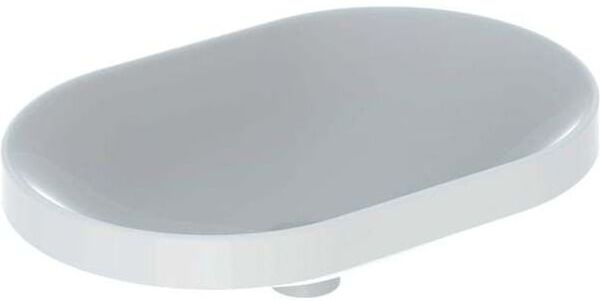 Geberit VariForm Einbauwaschtisch 500731002 60x40cm, ohne Hahnloch, Überlauf, elliptisch, weiß KeraTect