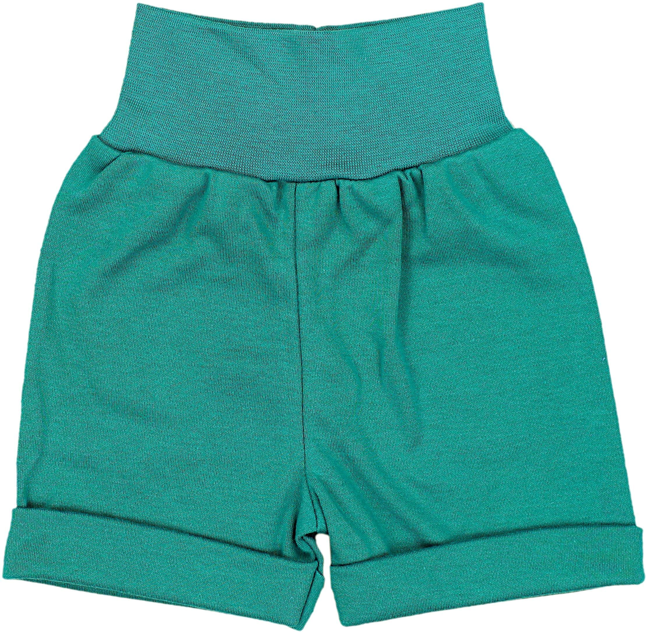 Pumphose TUPTAM "Pumphose Baby Sommershorts 5er Pack", Jungen, Gr. 74, N-Gr, grün (gerades bein, streifen dunkelblau blau dunkelgrün jeans), Obermaterial: 100% Baumwolle CO., Hosen Pumphose