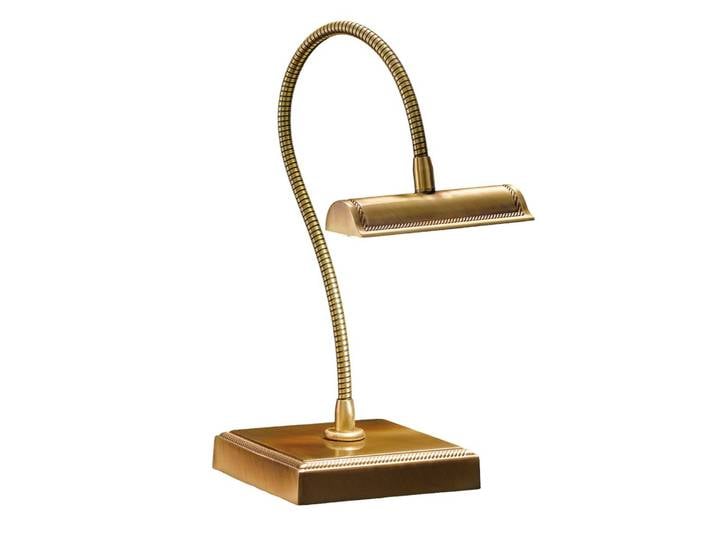 Cremasco LED Schreibtischlampe DAVIDE, bronze / altmessing, für Arbeitszimmer / Büro, Metall, LED Tischlampe