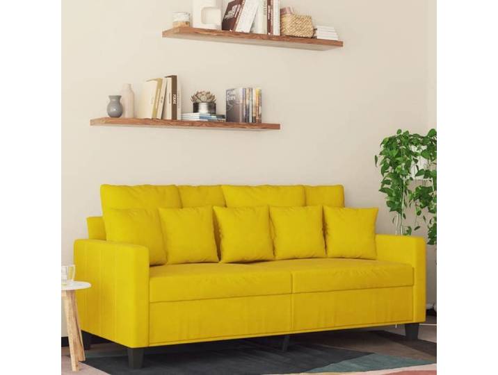 Solde d'été Canapé confortable Canapé à 2 places Jaune 140cm Velours 520426