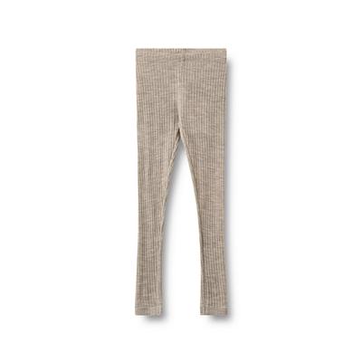 Leggings WHEAT "WHEAT Jersey Leggings Jules", Mädchen, Gr. 128, Normalgrößen, khaki melange, 95% Baumwolle (Bio), 5% Elasthan, normal, Hosen Leggings
