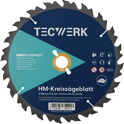 Tischkreissägeblatt AD 315mm Z.20 WZ Schnitt-B.3,2mm TECWERK