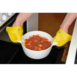 GRÄWE Silikon-Topfhandschuhe 2er Set gelb