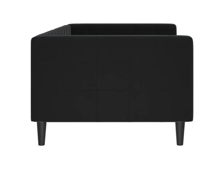 Structure de lit 90x190cm VIDAXL CHIC Lit de repos sans matelas noir velours L6215