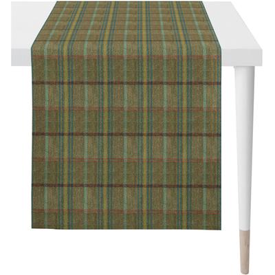 Tischläufer APELT "Scott", grün, B:42cm L:150cm, Polyester, Tischdecken