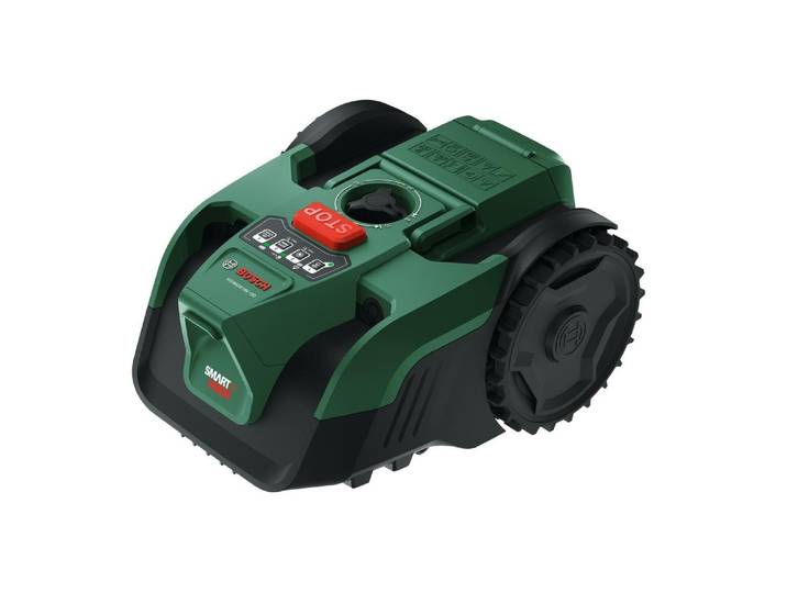 Rasenmähroboter BOSCH VISIMOW18 V-100 100 m², 1x Akku PBA 18V 4.0Ah , grün (grün, schwarz), B:34,8cm T:42,9cm, Rasenmähroboter, Rasenmähroboter
