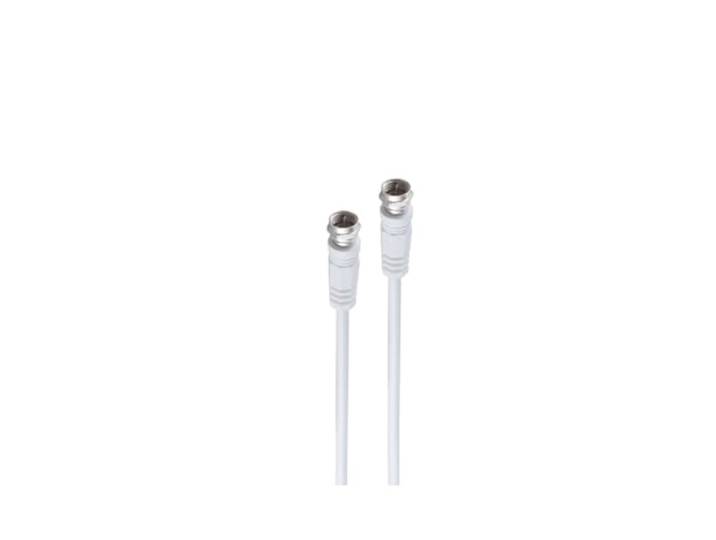 Shiverpeaks Kabel F-Type F 1,5 M coaxkabel F type coaxkabel - wit (F-type, F-type, nikkel, 1,5 m mannelijk/mannelijk, wit)