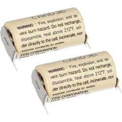 2x FDK Lithium 3V Batterie CR 17335SE 2/3A - Zelle 2/1 pin ++/-