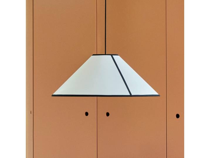 Suspension Ava, Ø 50 cm, blanc/noir, E27 - HAY - Salon / séjour - Design - Plastique - À ampoule unique