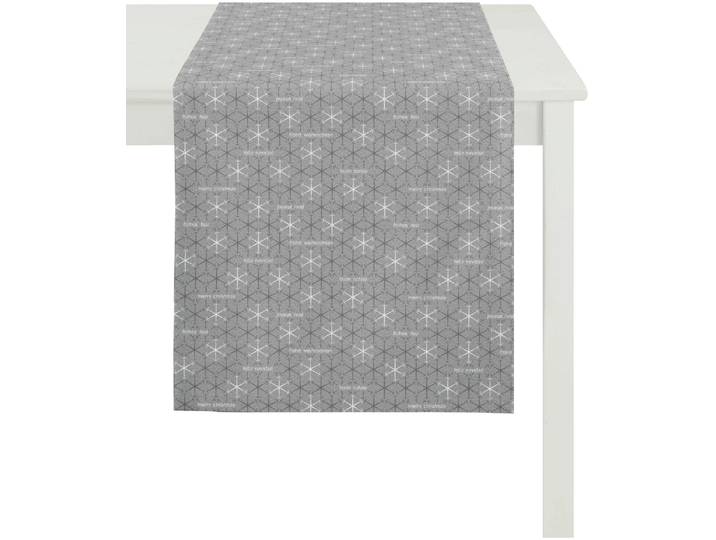 Tischläufer APELT 3008 Christmas Elegance, Weihnachtsdeko, Weihnachten , bunt (grau, silberfarben), B:48cm L:140cm, Polyester, Tischdecken, Tischläufer