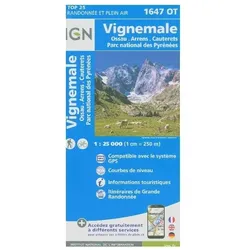 Ign Frankreich, Landkarte, 1647OT Vignemale Ossau Cautetrets