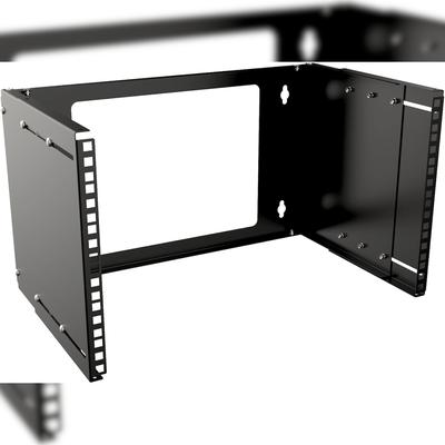Lanview by Logon - Schrank offener Rahmen - adjustable depth - geeignet für Wandmontage - Schwarz - 6U - 48.3 cm (19")