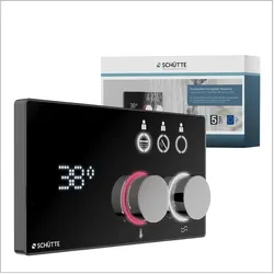 Schütte, Duschsystem, AQUADOT Digitaal Douchesysteem - Met Smart Control - Chroom/Mat Zwart