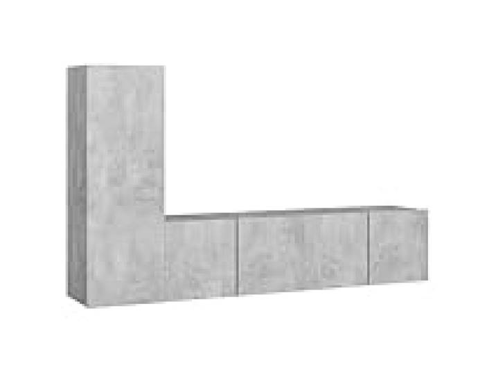 Helloshop26 Ensemble de Meubles Armoire Buffet TV télévision Salon Chambre séjour 3 pièces Bois d'ingénierie Gris 02_0024497